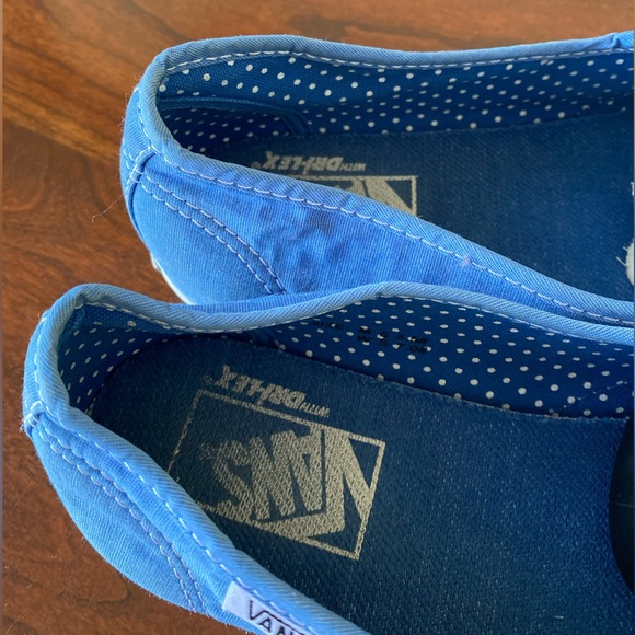 Very Cute Vans, says Sample on tag, blue sneakers size 7 polka dot interior - Picture 6 of 7